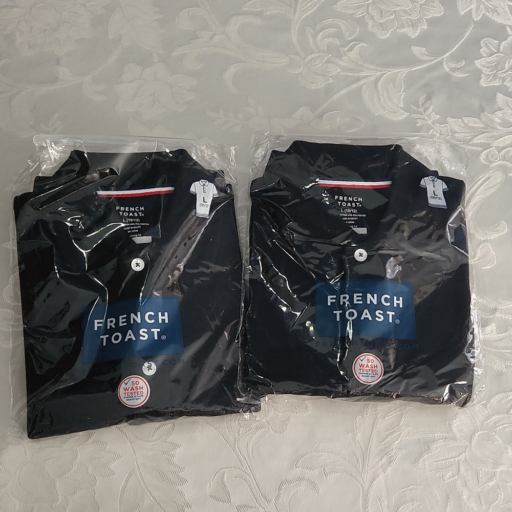 2 French Toast Uniform Shirts Black NWT
